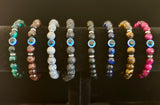 Evil Eye Style Beaded Bracelets – Handmade Natural Stone Protection