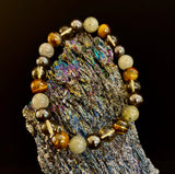 Bohemia Tiger's Eye & Labradorite Protection Bracelet – Medium Wrists - treasures-4-u-2-day