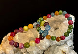 Multicolor Tourmaline Bracelet – Reiki-Infused Balance, Protection & Emotional Healing Jewelry (Medium Wrist)