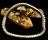 🐍 Snake Bone Style Hematite Bracelet – Bold & Modern Power Piece - treasures-4-u-2-day