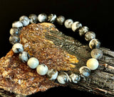 Zebra Stone Bracelet – 8mm Beads, Medium Wrists