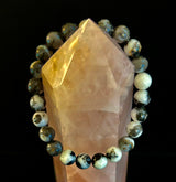 Zebra Stone Bracelet – 8mm Beads, Medium Wrists