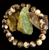 Zebra Stone Bracelet – 8mm Beads, Medium Wrists