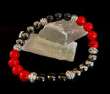 Natural Stone Beaded Bracelet – 8mm Retro Unisex Design for Large Wrists