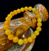 Orange Agate Beaded Bracelet – 8mm Natural Stones (Medium to Large Wrists)