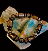 Power Play Bracelet | Geometric Healing Stone for Strength & Style (Large Wrists)