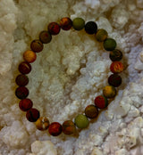 Picasso Stone (Picasso Jasper) Reiki-Infused Creativity & Grounding Bracelet - treasures-4-u-2-day
