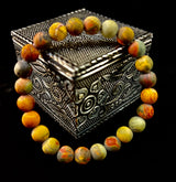 Picasso Stone (Picasso Jasper) Reiki-Infused Creativity & Grounding Bracelet - treasures-4-u-2-day