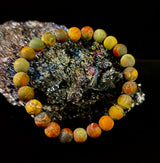 Picasso Stone (Picasso Jasper) Reiki-Infused Creativity & Grounding Bracelet - treasures-4-u-2-day
