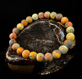 Picasso Stone (Picasso Jasper) Reiki-Infused Creativity & Grounding Bracelet - treasures-4-u-2-day