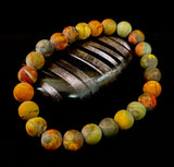 Picasso Stone (Picasso Jasper) Reiki-Infused Creativity & Grounding Bracelet - treasures-4-u-2-day