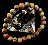 Picasso Stone (Picasso Jasper) Reiki-Infused Creativity & Grounding Bracelet - treasures-4-u-2-day