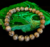 Yooperlite Grounding Bracelet – Natural UV Reactive Stone, 8mm Beads (Large Wrists) - treasures-4-u-2-day