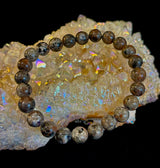 Yooperlite Grounding Bracelet – Natural UV Reactive Stone, 8mm Beads (Large Wrists) - treasures-4-u-2-day
