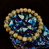 Yooperlite Grounding Bracelet – Natural UV Reactive Stone, 8mm Beads (Large Wrists) - treasures-4-u-2-day