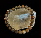 Yooperlite Grounding Bracelet – Natural UV Reactive Stone, 8mm Beads (Large Wrists) - treasures-4-u-2-day