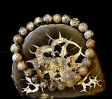 Yooperlite Grounding Bracelet – Natural UV Reactive Stone, 8mm Beads (Large Wrists) - treasures-4-u-2-day