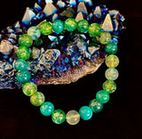 Green Dragon Vein Agate Beaded Bracelet – Natural Stone Jewelry (8mm/10mm) - treasures-4-u-2-day