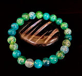 Green Dragon Vein Agate Beaded Bracelet – Natural Stone Jewelry (8mm/10mm) - treasures-4-u-2-day