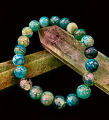 Green Dragon Vein Agate Beaded Bracelet – Natural Stone Jewelry (8mm/10mm) - treasures-4-u-2-day