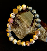 Matte Brown Zebra Jasper Lava Rock Diffuser Bracelet