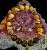 Matte Brown Zebra Jasper Lava Rock Diffuser Bracelet