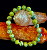 Yellow Turquoise Energy Bracelet β 8mm Natural Gemstone Bracelet (Medium Fit)
