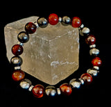 Tiger’s Eye & Hematite Energy Bracelet – Handmade in Puerto Vallarta | Natural Stone Bracelet for Large & XL Wrists