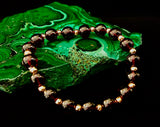 Passion & Strength Garnet Bracelet – Delicate Gemstone Bracelet with Copper Accents