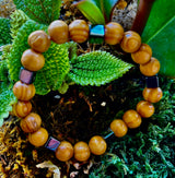 Coconut Palm Wood Bracelet – XL Fit | Handmade in Puerto Vallarta | Natural Wood Bead Bracelet
