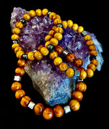 Coconut Palm Wood Bracelet – XL Fit | Handmade in Puerto Vallarta | Natural Wood Bead Bracelet