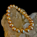 Champagne Freshwater Pearl Bracelet – 9mm Pearl Stretch Bracelet