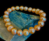 Champagne Freshwater Pearl Bracelet – 9mm Pearl Stretch Bracelet