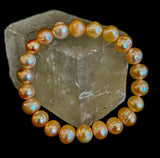 Champagne Freshwater Pearl Bracelet – 9mm Pearl Stretch Bracelet