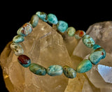 Larimar Nugget Stretch Bracelet – Small Wrist Fit | Natural Larimar Stone Bracelet | Ocean Energy Healing Jewelry