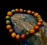 Ocean Jasper Bracelet – 8mm Natural Stone Beads | Medium Wrist Fit | Healing Crystal Jewelry for Joy & Balance