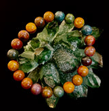 Ocean Jasper Bracelet – 8mm Natural Stone Beads | Medium Wrist Fit | Healing Crystal Jewelry for Joy & Balance