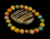 Ocean Jasper Bracelet – 8mm Natural Stone Beads | Medium Wrist Fit | Healing Crystal Jewelry for Joy & Balance