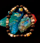 Midnight Shield Obsidian Bracelet – One of a Kind | Puerto Vallarta Artisan Piece