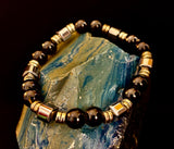 Midnight Shield Obsidian Bracelet – One of a Kind | Puerto Vallarta Artisan Piece