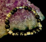 Midnight Shield Obsidian Bracelet – One of a Kind | Puerto Vallarta Artisan Piece