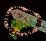 Midnight Shield Obsidian Bracelet – One of a Kind | Puerto Vallarta Artisan Piece