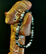 Midnight Shield Obsidian Bracelet – One of a Kind | Puerto Vallarta Artisan Piece