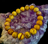 Matte Picture Jasper Power Bracelet – 10mm Grounding & Strength Stone Bracelet