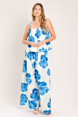 TROPIC BLUE WOVEN PANTS