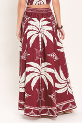 PARADISE CHARM WOVEN TOP AND SKIRT SET