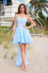 Nox Anabel JQ1017 Sweetheart Floral Big Bow Back A-Line Dress