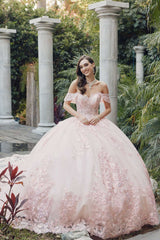 Juliet JT1458J Off the Shoulder Draped Sleeve Cathedral Train Quince Dress