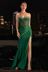 Ladivine KV1123 Dress Off The Shoulder Fitted Fringe Gown