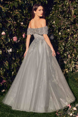 Andrea & Leo MA103 Off The Shoulder Embellished Mermaid Gown